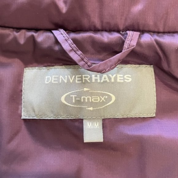 Denver Hayes Dark Purple Puffer Vest with High Collar ~ Size M ~ NWOT - Picture 14 of 16